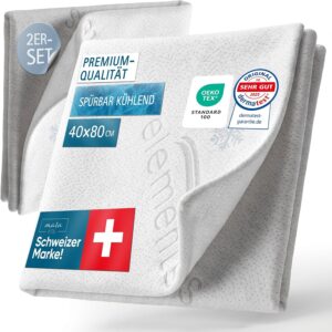 Matratzen kaufen Schweiz, Bettdecken kaufen Schweiz, Kopfkissen kaufen Schweiz Kühlender Kissenbezug Elements Cool 2er Set – Kissenbezug / Kissenbezug kühlend