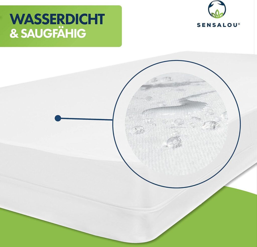 Encasing Matratzenbezug – wasserdicht, allergikerfreundlich, mit Reissverschluss für Matratzenhöhe 20 cm – Bild 3