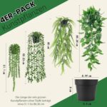 Set of Artificial Hanging Rose Plants