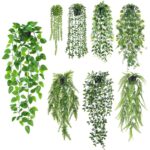 Set of Artificial Hanging Rose Plants