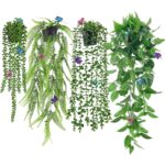 Set of Artificial Hanging Rose Plants