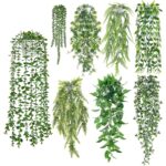 Set of Artificial Hanging Rose Plants