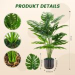 Le Monstera rose artificiel de 71 cm avec son pot