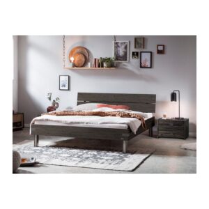Bett Duno von Hasena in 64-Akazie Vintage grey, lackiert, freigestellt