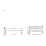 Massskizze des Betts Palazza