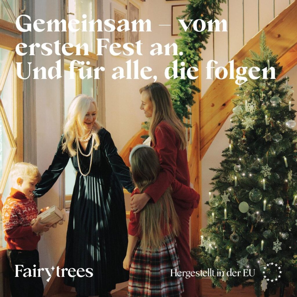 Matratzen kaufen Schweiz, Bettdecken kaufen Schweiz, Kopfkissen kaufen Schweiz Drei Generationen vor der geschmückten FairyTrees Fichte Natur FT01