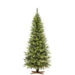 FairyTrees Weihnachtsbaum Nordmanntanne schmal Premium FT05