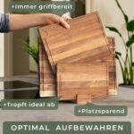 Brettständer aus Akazienholz zum Trocknen und Aufbewahren