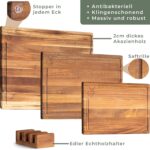 Detail: Saftrille, Antirutsch-Stopper in jedem Eck und Brettständer