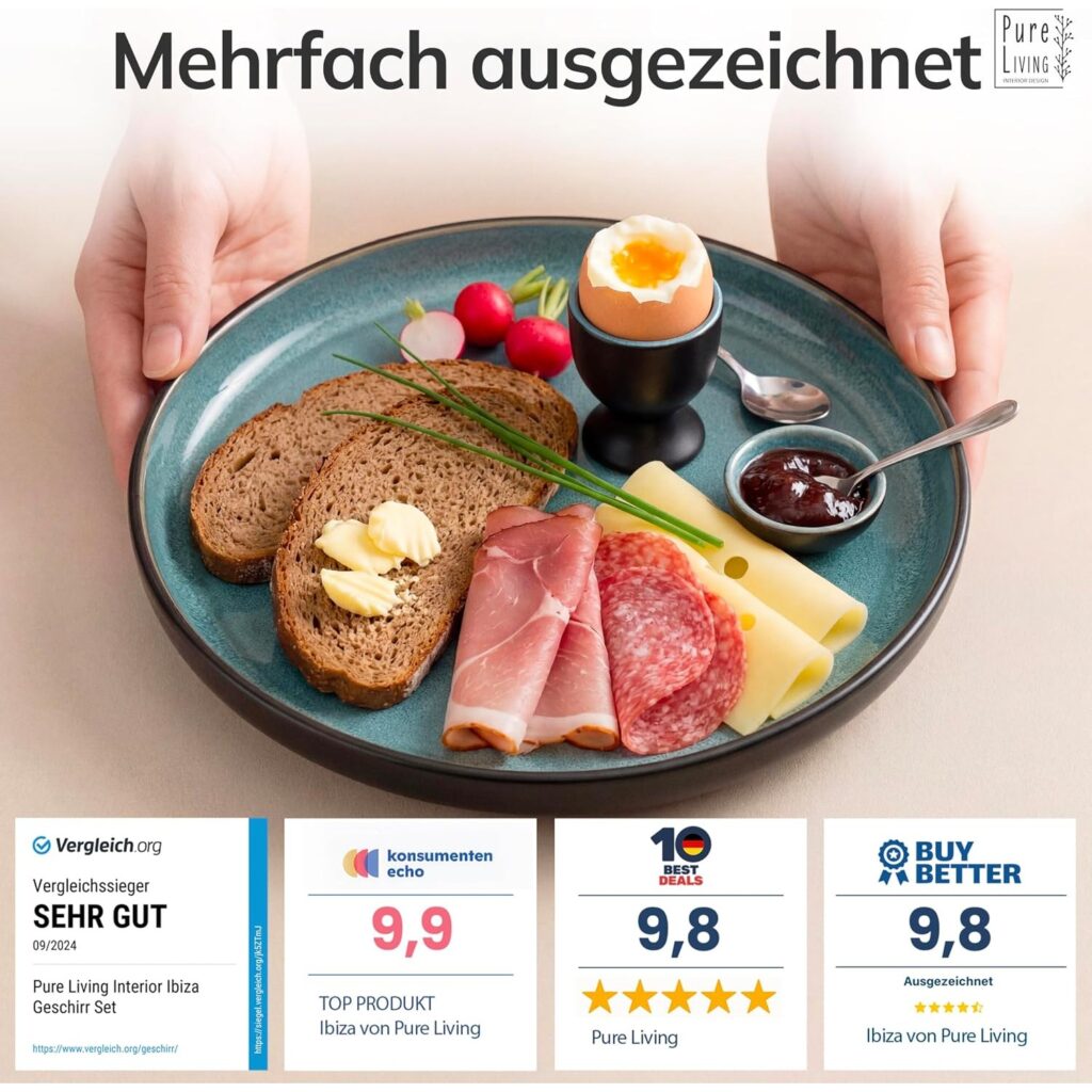 Matratzen kaufen Schweiz, Bettdecken kaufen Schweiz, Kopfkissen kaufen Schweiz Frühstücksteller mit Brot und Aufschnitt