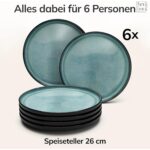 Steingut Ibiza Speiseteller 6er Set
