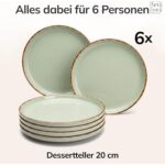 Lot de 6 assiettes à dessert en faïence « Rustic »