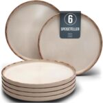 Lot de 6 assiettes à dîner en faïence « Rustic »