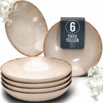 Lot de 6 assiettes à soupe en faïence « Rustic »