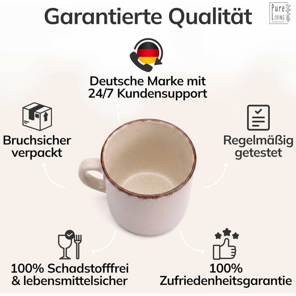 Matratzen kaufen Schweiz, Bettdecken kaufen Schweiz, Kopfkissen kaufen Schweiz Nahaufnahme der reaktiven Rustic-Glasur mit Farbakzent am Rand
