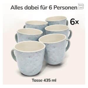 Tazze in gres Ibiza Light, set da 6, 435 ml